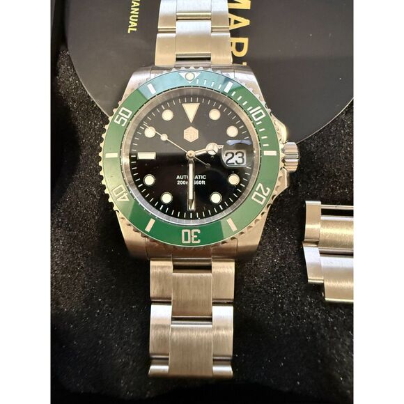 San Martin Sub Diving Watch - SN0017G-D - Submariner Starbucks Homage